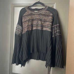 Flared sleeve sweater